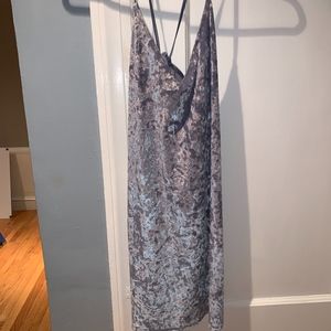 Express Mini Suede Blue Dress NWT